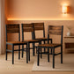 Rustic Wooden Dining Chairs With Ergonomic Backrests