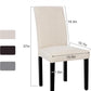 Beige Luxuriously Upholstered Dining Chairs Set Six