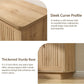 Oak Fluted Sideboard Buffet With Adjustable Shelves