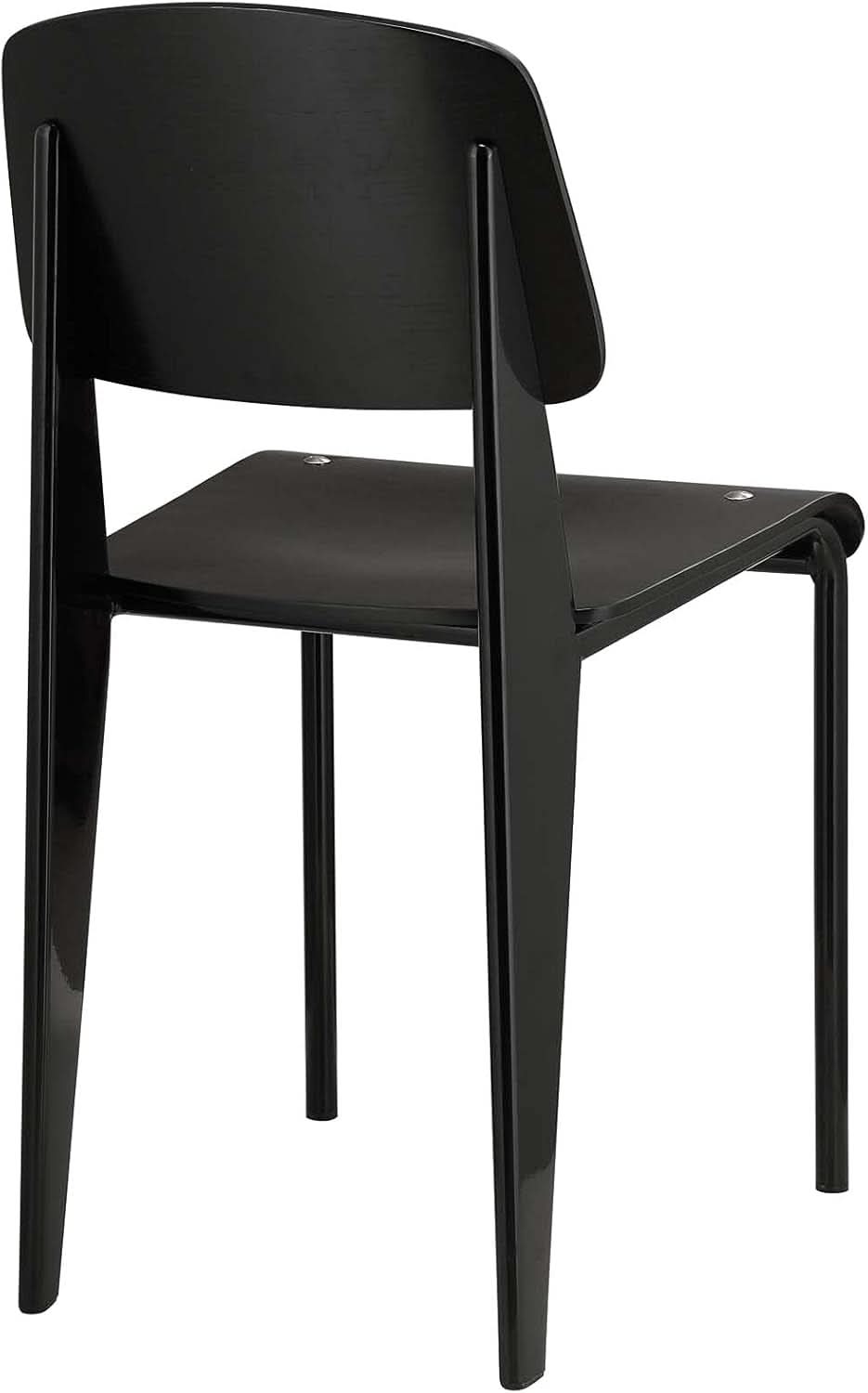 Black Premium Contemporary TubularSteel Hardwood Dining Chair