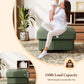 Emerald Corduroy Storage Ottoman 25 Inch Cushioned