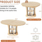 Natural Oak Extendable Round Dining Table Furniture