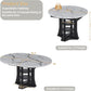White Marble Extendable Dining Table Circular Convertible