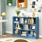 Bright Blue 8 Cube Bookcase Freestanding Multifunctional