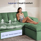 Emerald Green Modularized Sectional Sofa With Ottoman