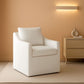 White Upholstered Dining Chairs With Casters Storage