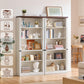 White Five Tier Bookcase Featuring Adjustable Shelves