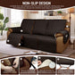 Recliner Sofa Slipcover 3 Seater Chocolate Waterproof