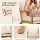 Beige Upholstered Accent Chairs With Lumbar Pillows-3