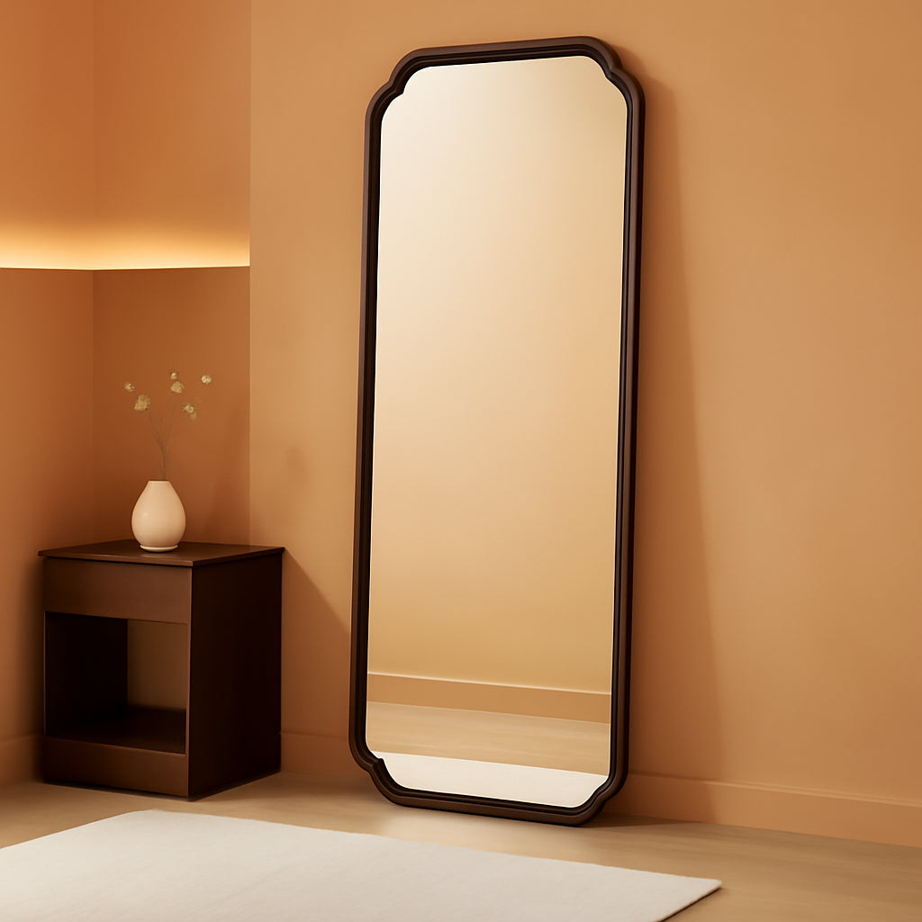 Walnut Handcrafted Timberframe Wall Vanity Mirror 65Inch
