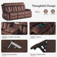 Power Reclining Sofa With Therapeutic Massage Heat