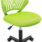 Kids Desk Chair Green Swivel Task Chair With Lumbar Support