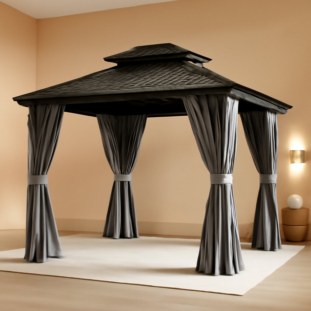 10x12 Outdoor Gazebo With Weatherproof Aluminum Frame