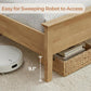 Queen Size Natural Boucle Upholstered Platform Bed