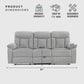 Gray Chenille Double Recliner Sofa Durable Upholstery