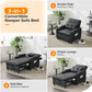 Black Multifunctional Sleeper Chair Sofa Bed Usb Ports