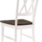 Shelby Distressed White X Back Dining Chairs Set Of 2