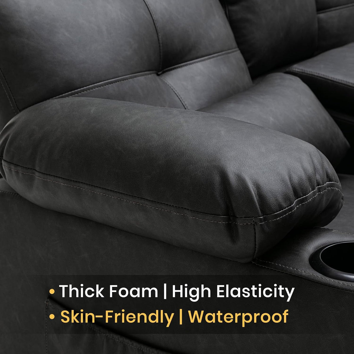 68 Inch UltraComfort Power Reclining Loveseat Heated