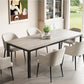 Grey Industrial Dining Table 78 Inch Mortise Tenon Joint