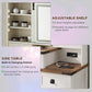 Oversized Farmhouse Vanity Desk With Illuminated Mirror