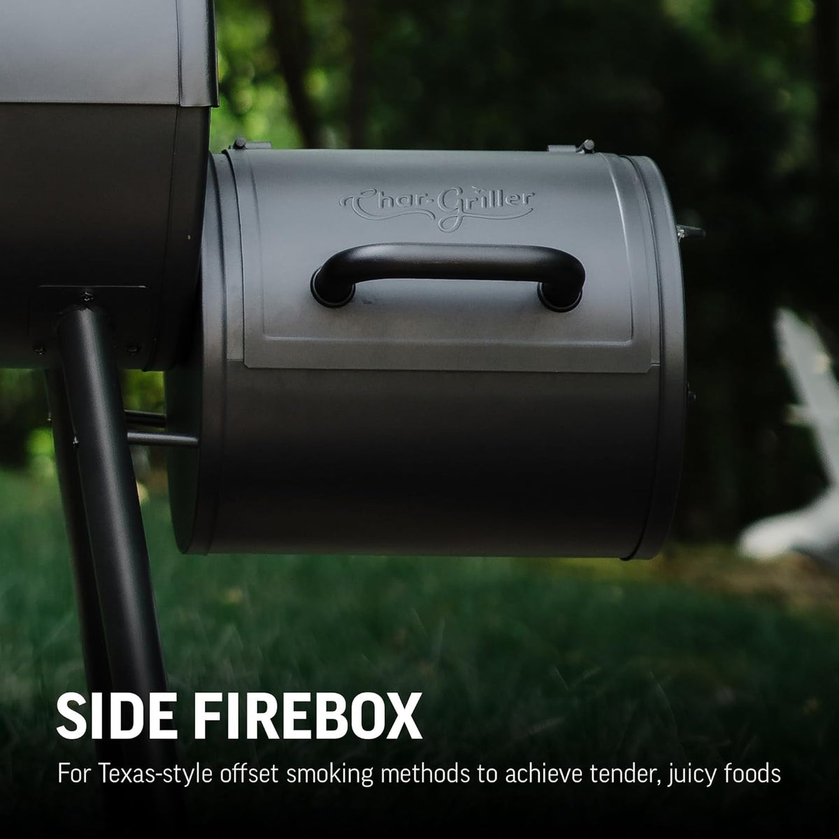 Char Griller Smokin Pro Barrel Grill Smoker Black Finish
