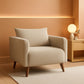 Oversized Camel Upholstered Accent Chair Living Room