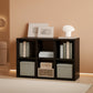 Six Cube Reversible Bookcase With Black Oak Finishes