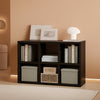 Six Cube Reversible Bookcase With Black Oak Finishes