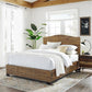 Queen Platform Bed Natural Solid Wood 600Lbs Capacity