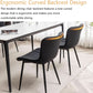 Black Leather Upholstered Dining Chairs Metal Legs