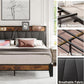 King Size Bed Frame With Storage Headboard And USB Charging Ports