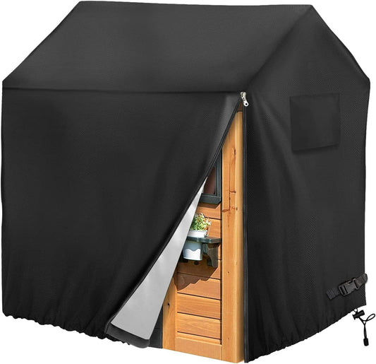 Outdoor Kids Playhouse Cover 57x57x63 Black Waterproof
