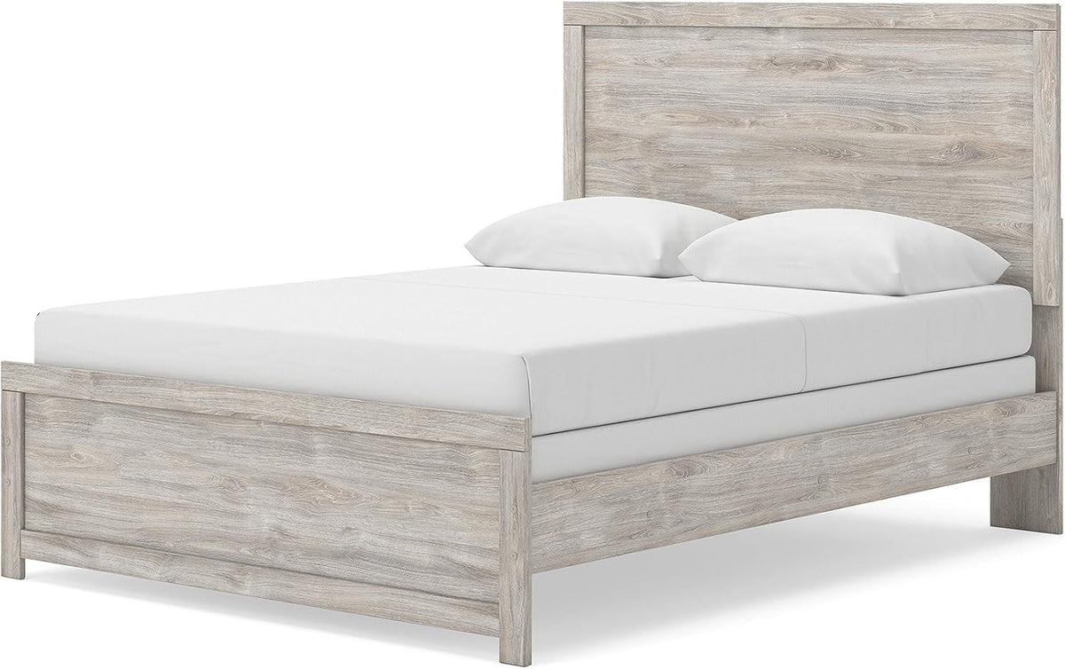 SignatureDesign Queen Panel Bed Frame Engineered Wood Gray