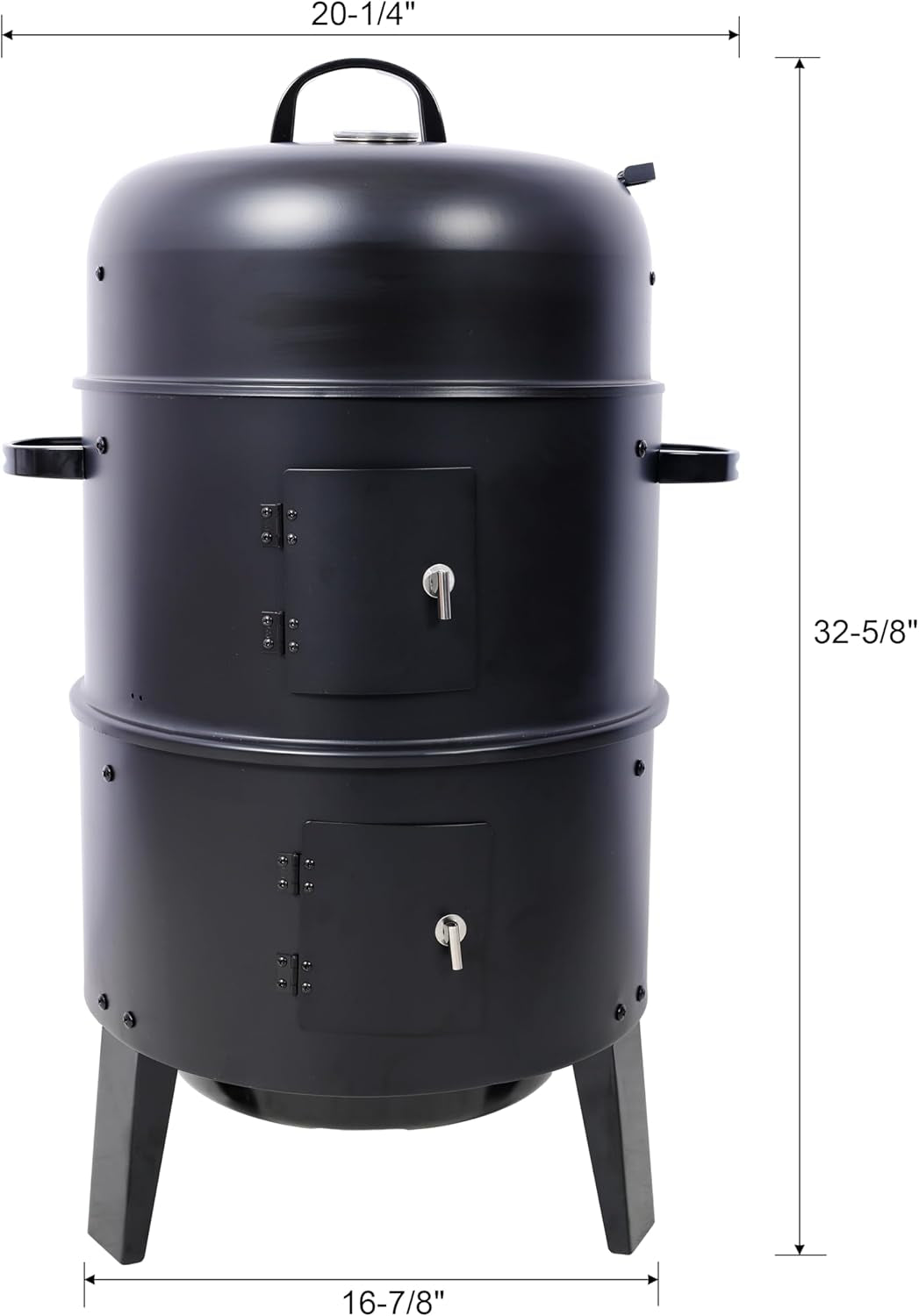 16 Inch Vertical Charcoal Smoker Grill Thermometer