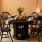 47 Round Farmhouse Dining Table Storage Compartment