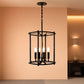 Industrial Black Chandelier Adjustable Height Ceiling Light