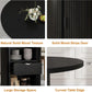 47 Round Farmhouse Dining Table Storage Compartment