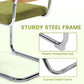 Green Handwoven Cane Dining Chairs Set Of 2 Chrome Base