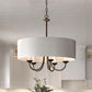 Five Light Chandelier Fixture White Textured Bronze-1