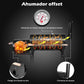 Industrial Black Charcoal Grill Integrated Offset Smoker