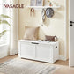 Cloud White LargeCapacity Storage Bench Hinges Chest