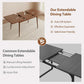 Walnut Telescoping Solid Dining Table With Extension