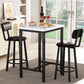 White 24Inch Square Dining Table Set Space Savvy Design