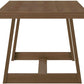 72 Inch Farmhouse Dining Table Solid Wood Rustic Kitchen Table Pecan Wirebrush