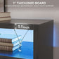 Black 65 Inch High End Contemporary TV Stand LED Lighting
