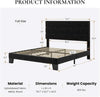 Standard Platform Bed Frame Velvet Headboard Black