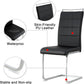 Dining Chairs Set Of 4 PU Leather High Back Black Kitchen