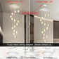14-Light Gold Chandelier For High Ceiling Hallways