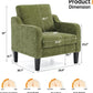 Olive Green Upholstered Accent Chair Midcentury Comfort