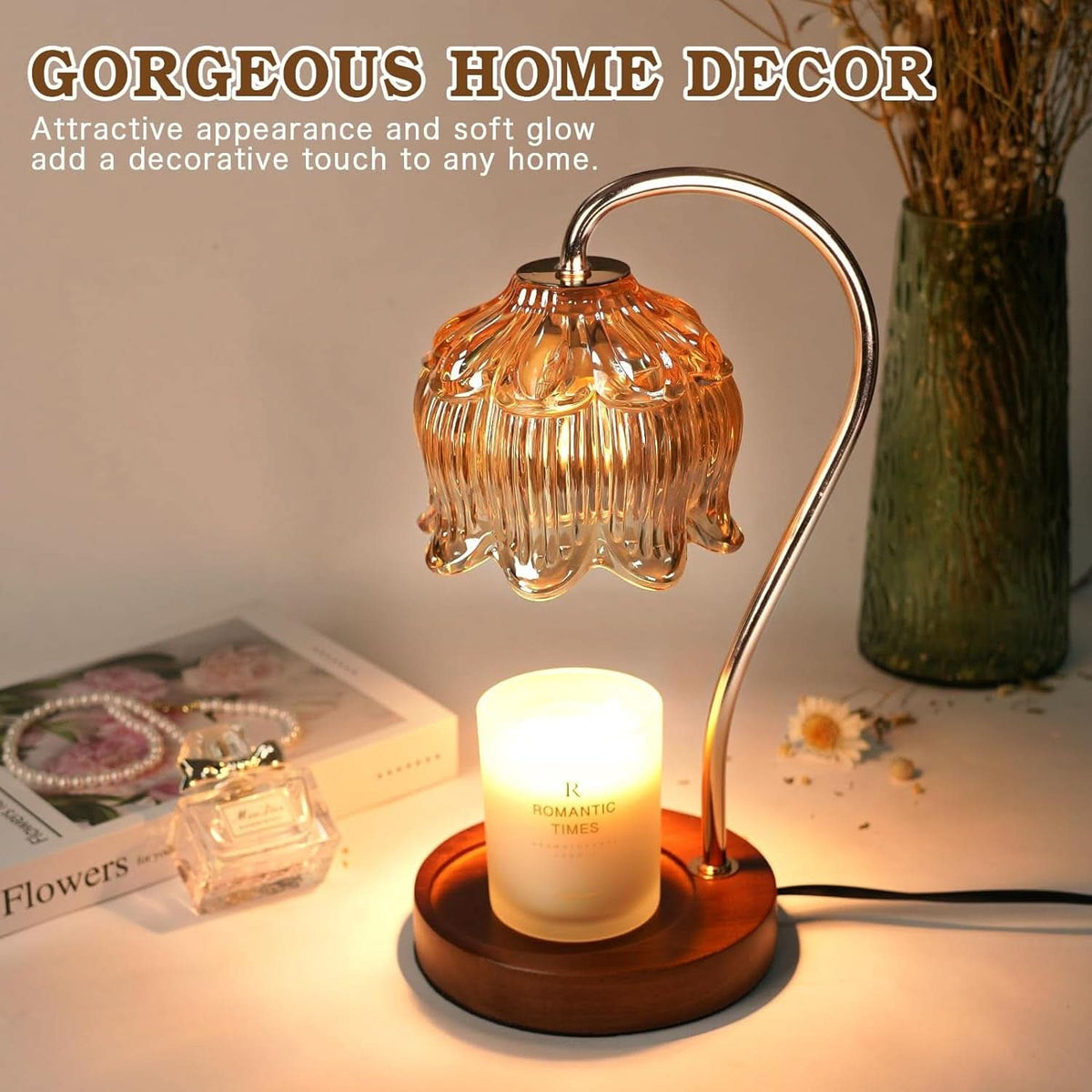 Lotus WaxMelt Warmer Lamp With ProgrammableTimerDimmable